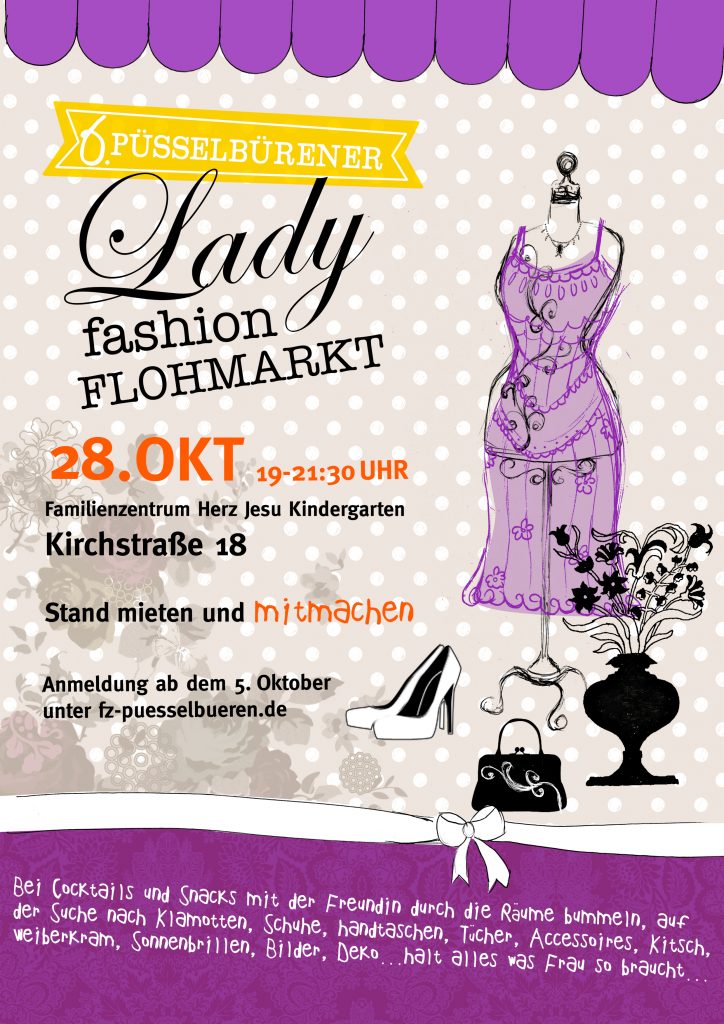 HerbstLadyFashionFlohmarktPlakatDINA4